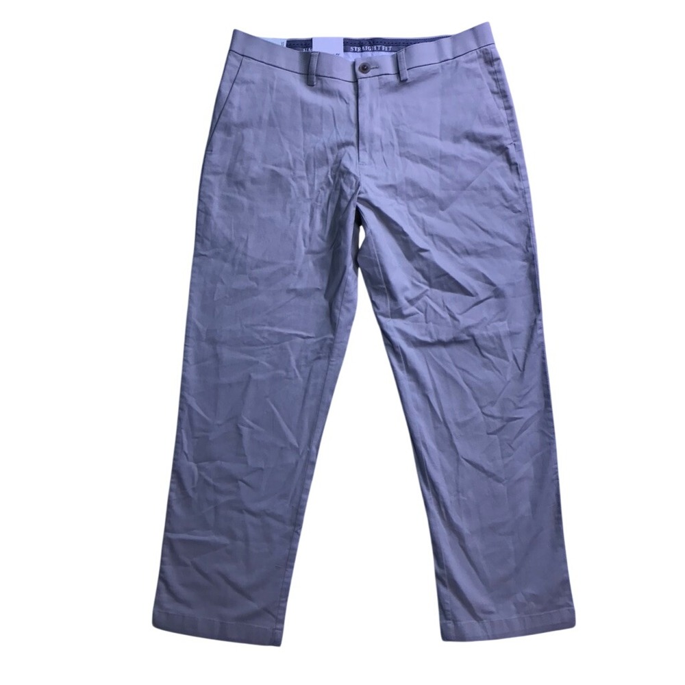 Haggar Premium Soft Chino Mens 34x29 Tan Straight Fit Stretch Twill Pants
